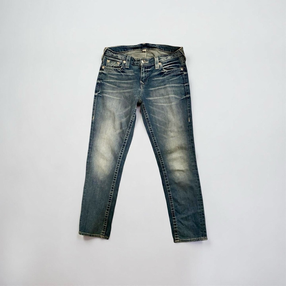 True Religion size 27 Blue Denim Jeans.Please see last picture for measurements.